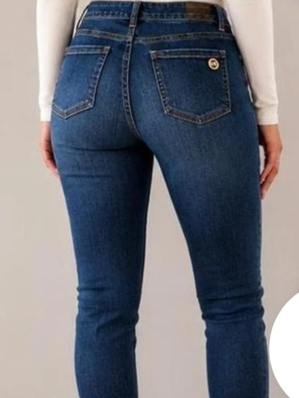 Michael Kors Dark Blue High-Rise Skinny Jeans